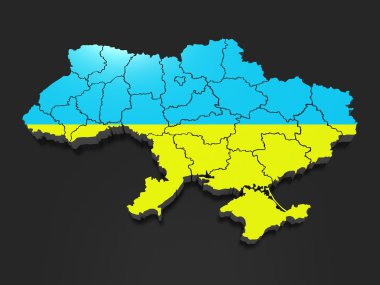Ukrayna'nın üç boyutlu harita