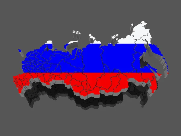 Mapa tridimensional de Rusia — Foto de Stock