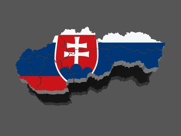 スロバキアの 3次元地図. — ストック写真