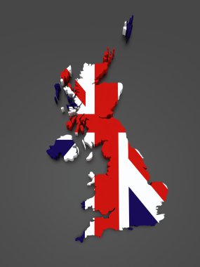 İngiltere'nin üç boyutlu harita