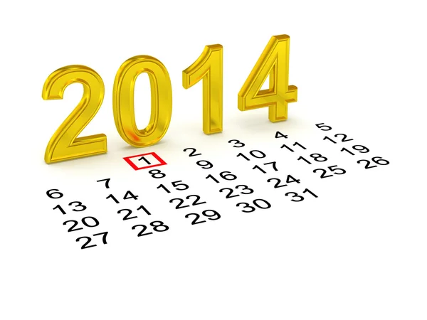 Felice anno nuovo 2014. — Foto Stock