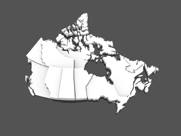 Three-dimensional map of Canada. — Zdjęcie stockowe