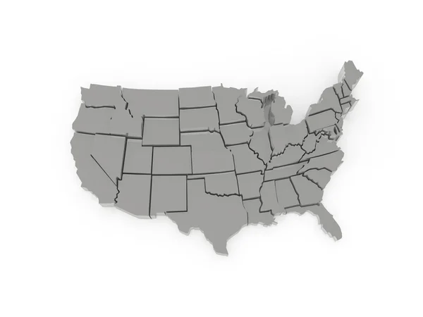 Τρισδιάστατο χάρτη των ΗΠΑ. — Φωτογραφία Αρχείου