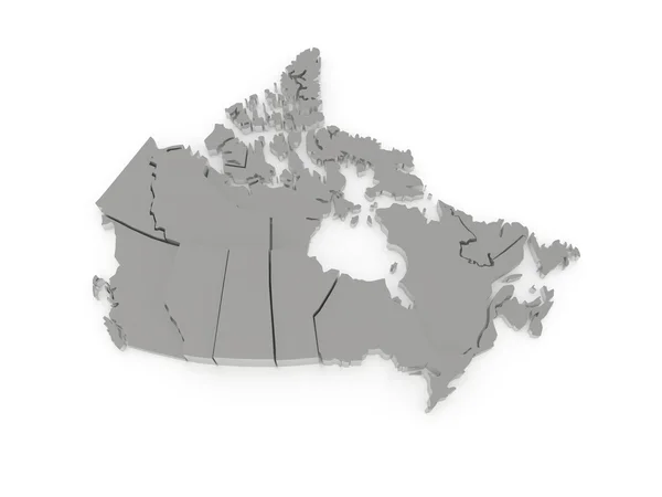 Three-dimensional map of Canada. — Stock Photo, Image