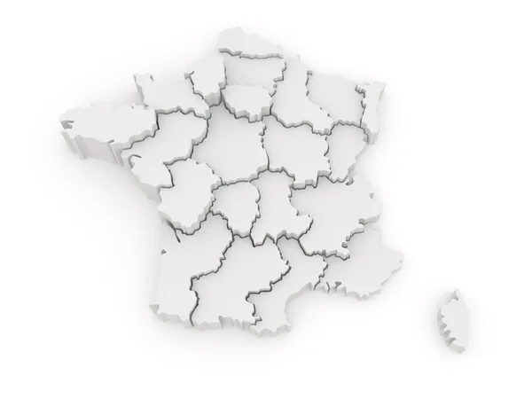Тривимірну карту Франції. — стокове фото