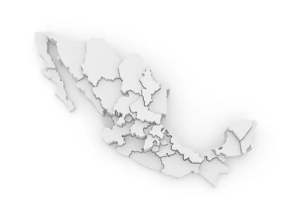 Mapa tridimensional de México —  Fotos de Stock