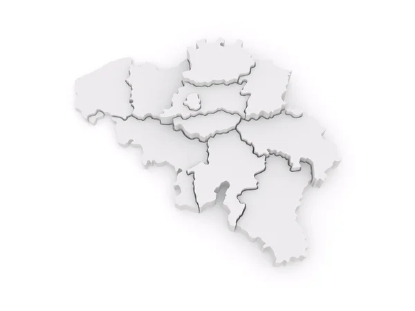 Mapa tridimensional da Bélgica . — Fotografia de Stock