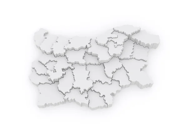 Mappa tridimensionale della Bulgaria . — Foto Stock