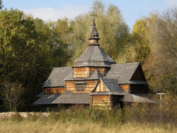 Деревянная церковь. Пирогов. Киев . — стоковое фото