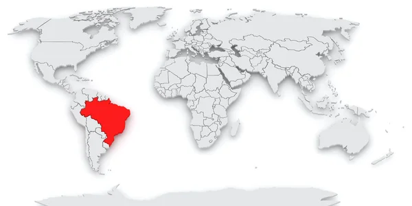 Mappa del mondo. Stati Uniti . — Foto Stock