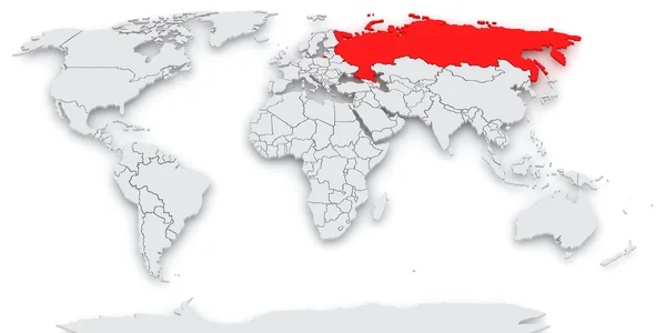 세계의 지도입니다. 러시아. — 스톡 사진