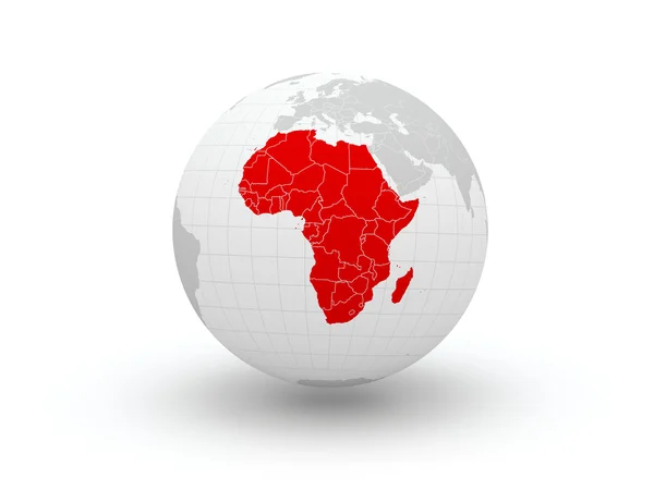 Globe. 3D. Afrika. — Stockfoto