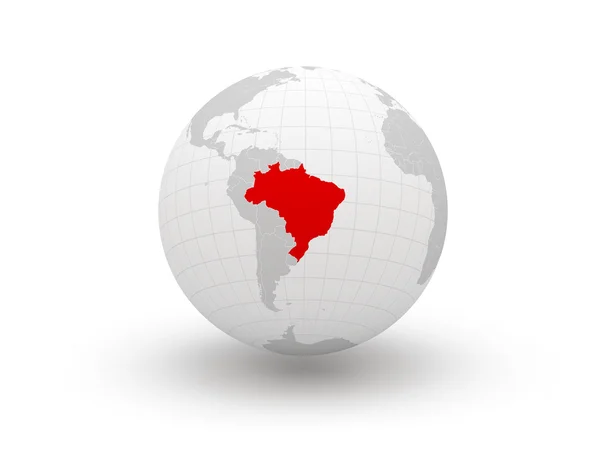 Globe. 3d. Brazil. — Stock Photo, Image