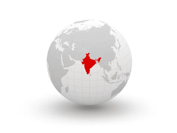 Globe. 3D. India. — Stock Fotó