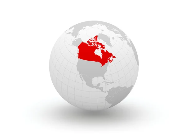 Glob. 3D. Kanada. — Zdjęcie stockowe