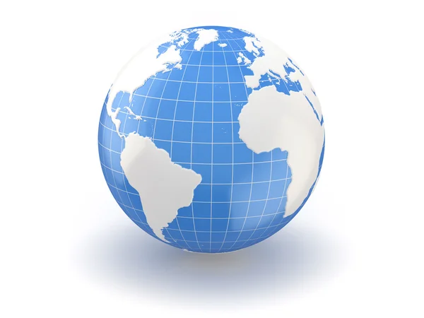 Globe. Earth and world map. 3d — Stock Photo, Image