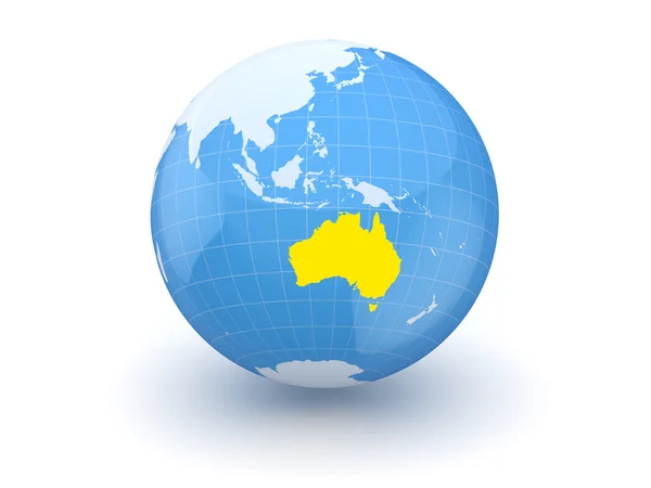 Globe. 3d. Australia. — Stock Photo, Image