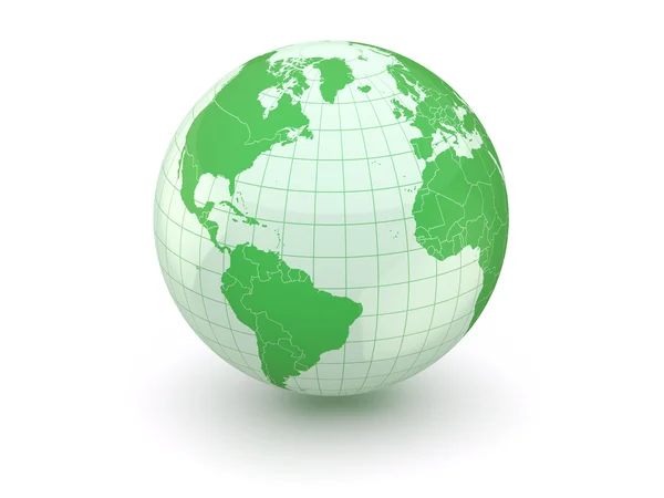 Globe. Earth and world map. 3d — Stock Photo, Image