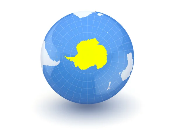Globus. 3d. antarktis. — Stockfoto
