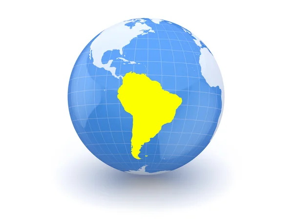 Globo. 3d. America del Sud . — Foto Stock