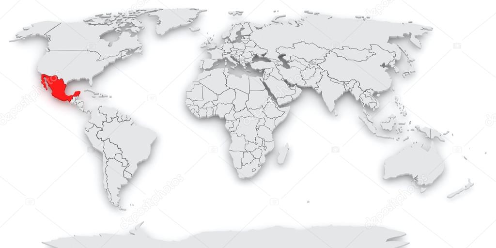 Map Of The World Mexico Stock Photo By C Tatiana53