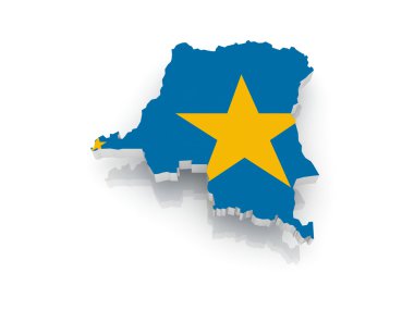 Map of Democratic Republic of Congo.