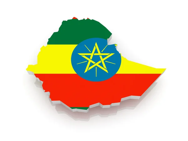 埃塞俄比亚的地图 — 图库照片
