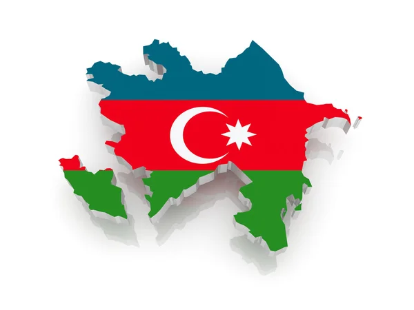 Карта Азербайджана — стоковое фото