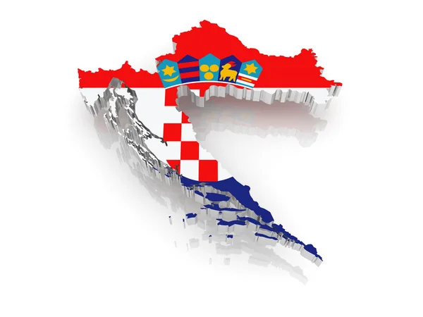 Map of Croatia. — Stock Photo, Image