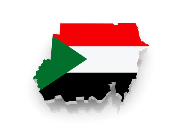 Karte von Sudan — Stockfoto