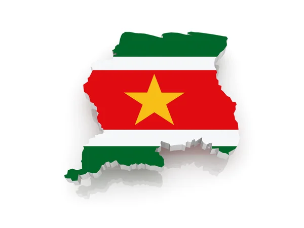 Suriname Térkép. — Stock Fotó