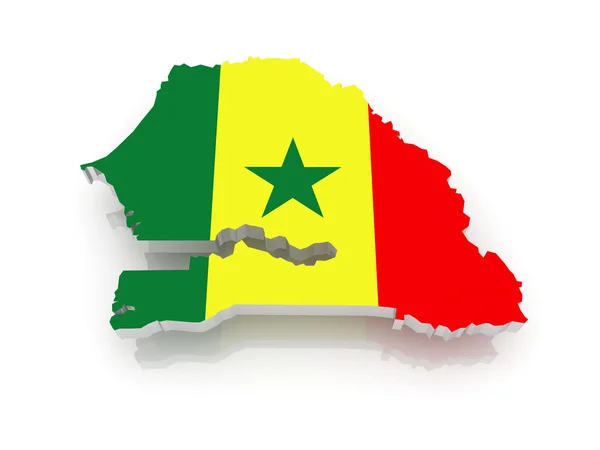 Kaart van senegal. — Stockfoto