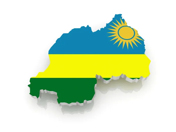 Карта Руанды — стоковое фото