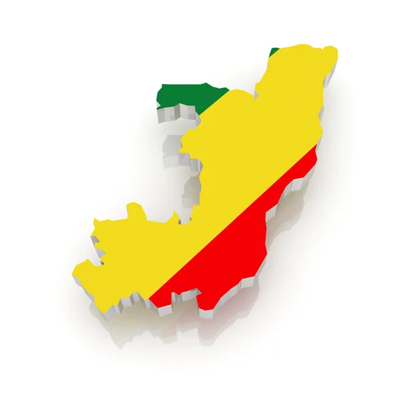 콩고 공화국 지도. — 스톡 사진