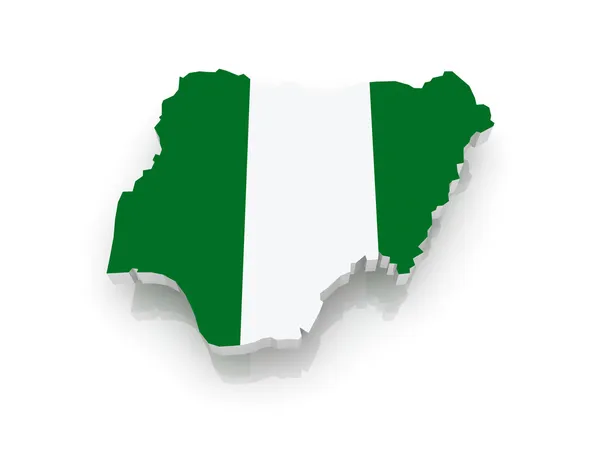 Mapa de nigeria . — Fotografia de Stock