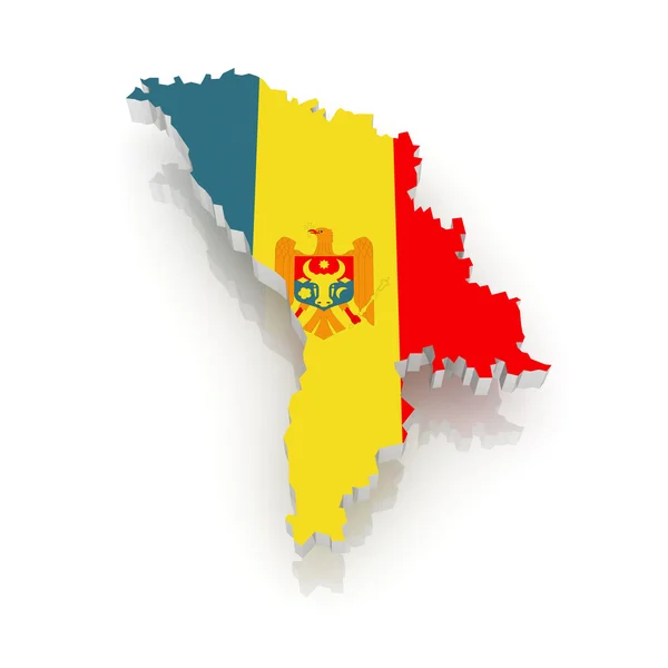 Карта Молдавии — стоковое фото
