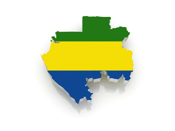 Gabon Térkép — Stock Fotó