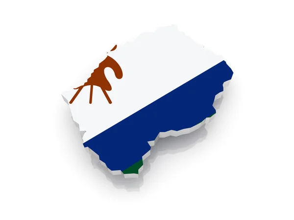 Map of Lesotho — Stock Photo, Image