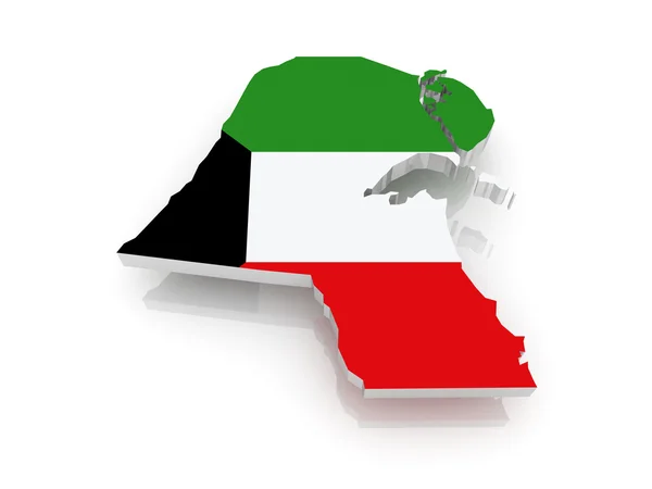 Kaart van Koeweit — Stockfoto