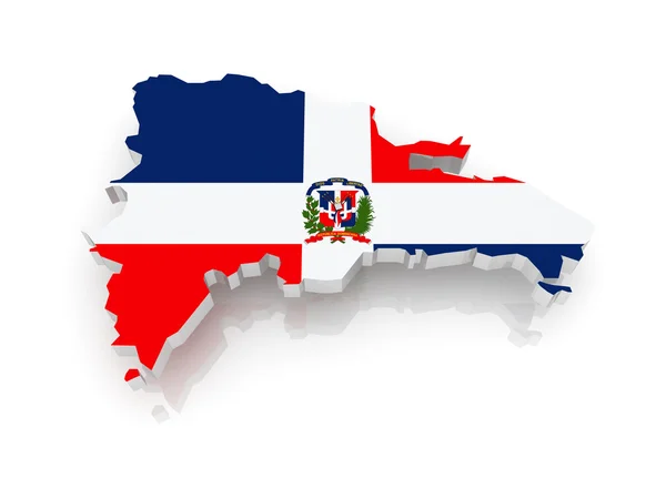 O mapa de República Dominicana. — Fotografia de Stock
