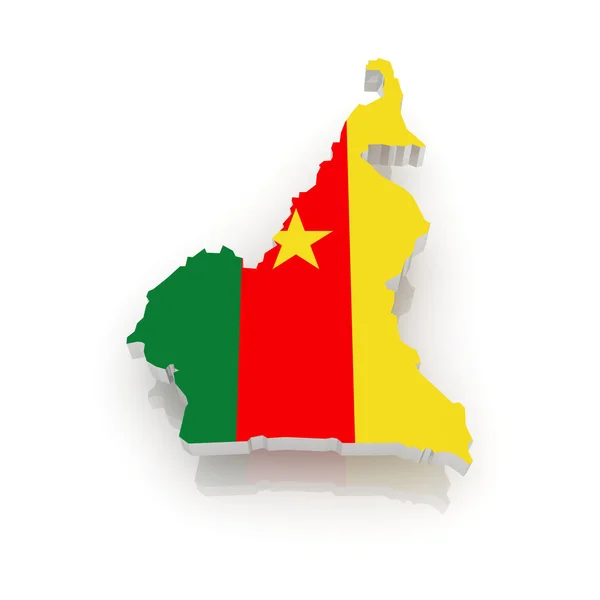 Mapa Kamerun. — Stock fotografie