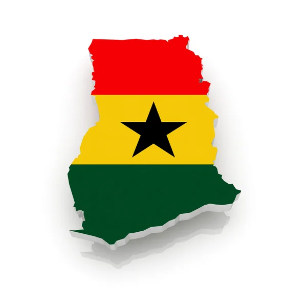 Kaart van ghana. — Stockfoto