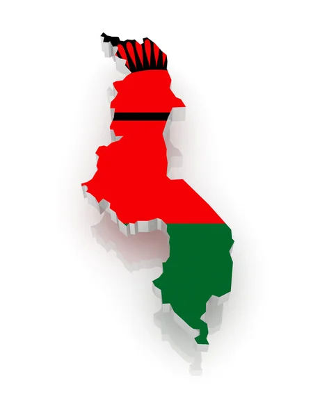 Map of Malawi. — Stock Photo, Image