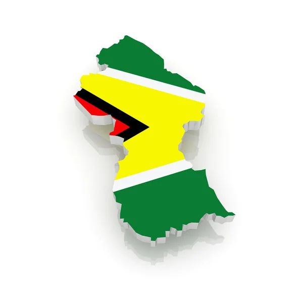 El mapa de Guyana . —  Fotos de Stock