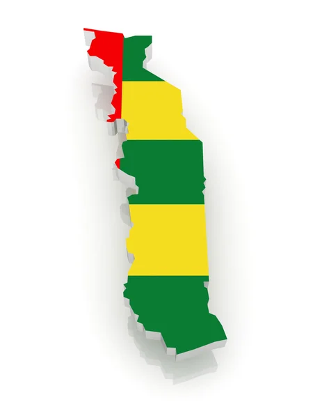 Togo Haritası — Stok fotoğraf