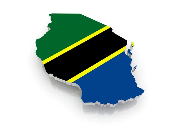 Tanzánia Térkép. — Stock Fotó