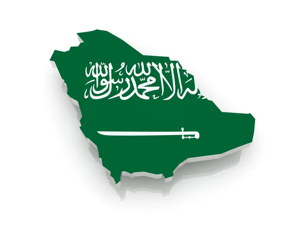 Map of Saudi Arabia — Stock Photo, Image