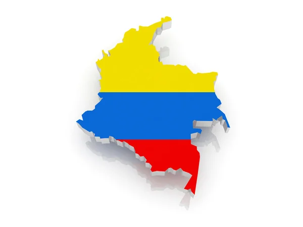 Карта Колумбии — стоковое фото