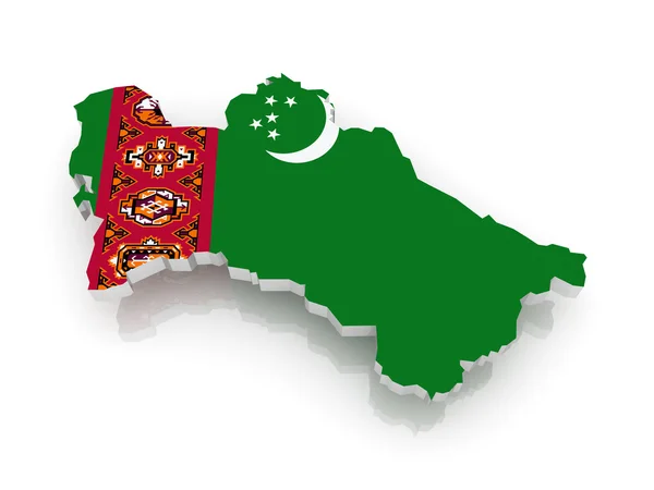 Mapa de turkmenistan —  Fotos de Stock