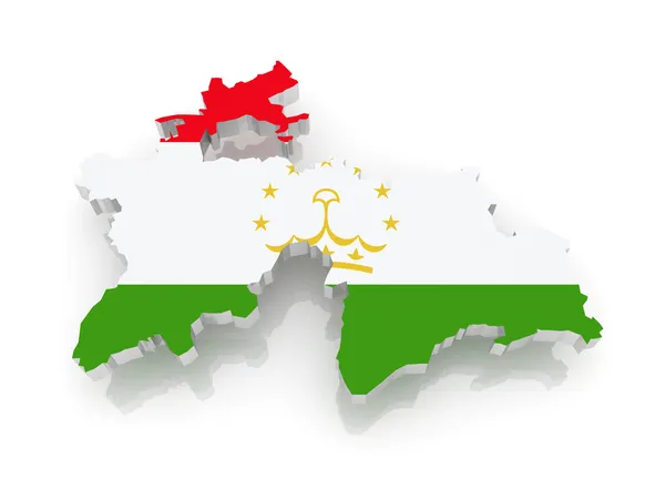 La carte du tadjikistan — Photo